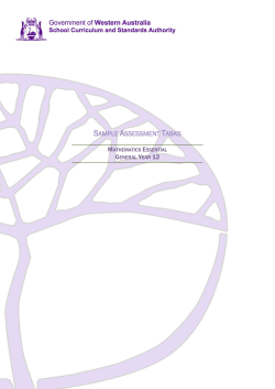 Mathematics Essential General Y12 sample assessment