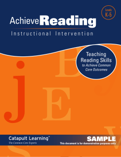 AchieveReading - Catapult Learning