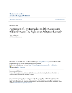Restriction of Tort Remedies and the Constraints of Due Process