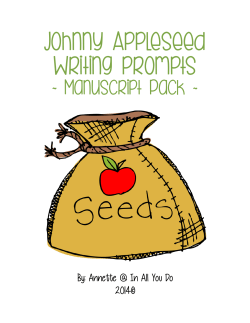 Johnny Appleseed Writing prompts