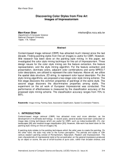 Discovering Color Styles from Fine Art Images of Impressionism