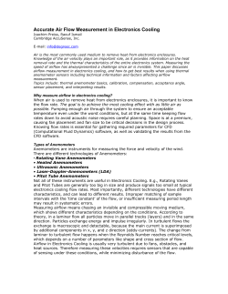 Accurate Air Flow Measurement in Electronics Cooling