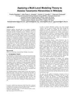 Applying a Multi-Level Modeling Theory to Assess Taxonomic