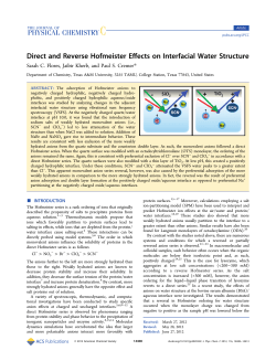Direct and Reverse Hofmeister Effects on Interfacial Water Structure