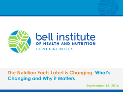 Presentation Deck - General Mills Foodservice