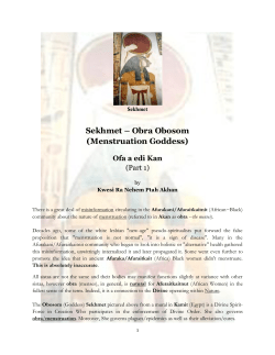 Sekhmet &ndash; Obra Obosom (Menstruation Goddess)