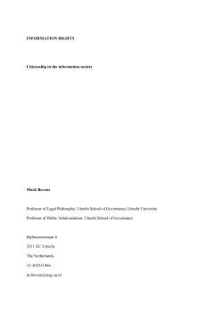 INFORMATION RIGHTS Citizenship in the information society Mark