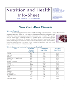 Flavonols - UC Davis Department of Nutrition