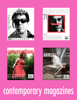 MEDIA PACK - Contemporary Magazine