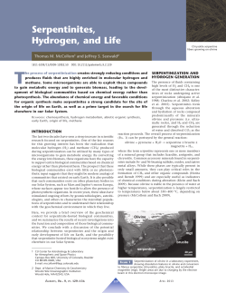 Serpentinites, Hydrogen, and Life