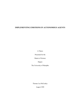 implementing emotions in autonomous agents