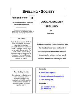Lojikl Inglish - The English Spelling Society