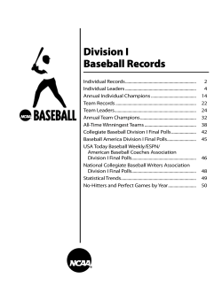 Division I Baseball Records