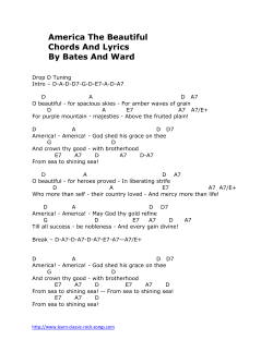 America The Beautiful Chords And Lyrics By Bates