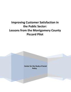 proving Customer Satisfaction in the Public Sector