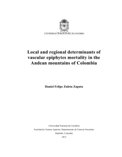 Local and regional determinants of vascular epiphytes mortality in