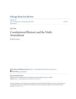 Constitutional Rhetoric and the Ninth Amendment