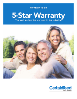 CertainTeed SureStart Plus 5-Star Warranty