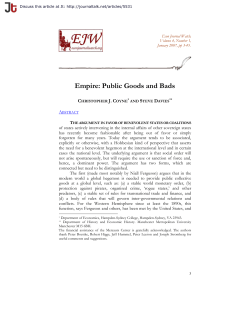 Empire: Public Goods and Bads