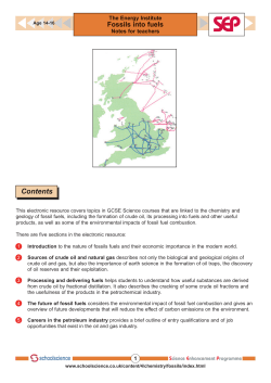 Fossils into fuels - SchoolScience.co.uk