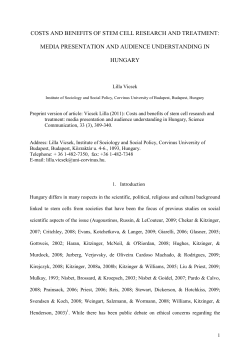 Hungarian focus group results on stem cells