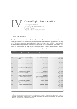 IV. Ottoman Empire: from 1830 to 1914