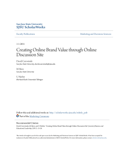 Creating Online Brand Value through Online Discussion Site