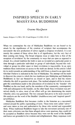 Inspired Speech in Early Mahāyāna Buddhism