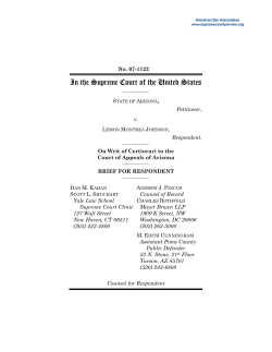 Brief of respondent for Arizona v. Johnson, 07-1122
