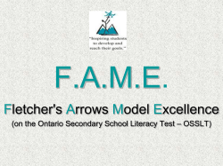 Fletcher`s Arrows Model Excellence