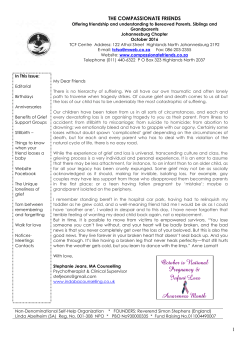 Newsletter October 2016 - The Compassionate Friends