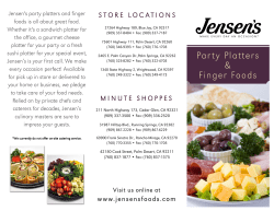Catering Menu