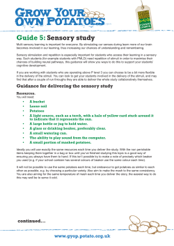 A Sensory Study - Grow Your Own Potatoes