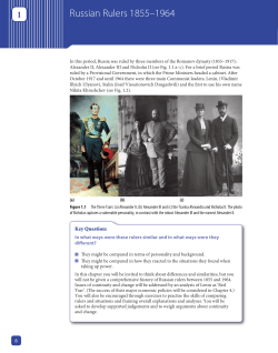 1 Russian Rulers 1855&ndash;1964 - Pearson Schools and FE Colleges
