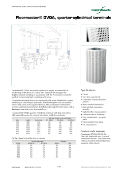 Floormaster&reg; DVQA, quarter-cylindrical terminals