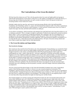 The Contradictions of the Green Revolution