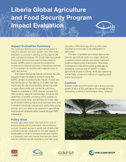Liberia Global Agriculture and Food Security Program Impact