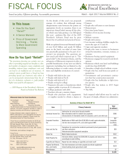 March / April 2017 - Minnesota Center for Fiscal Excellence