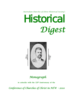 Digest 2010 Monograph on NSW founders
