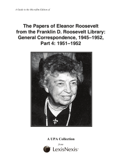 General Correspondence, 1951-1952