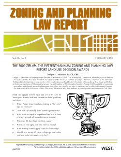THE FIFTEENTH ANNUAL ZONING AND