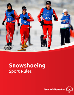 Snowshoeing - Special Olympics