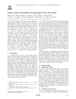 Positive leader characteristics from high-speed video