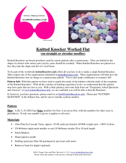 Knitted Knocker Worked Flat