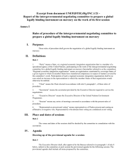 Rules of procedure - Minamata Convention on Mercury