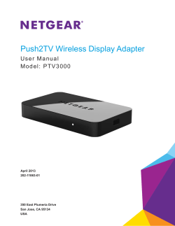 Push2TV Wireless Display Adapter (PTV3000) User Manual