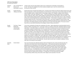 LEH Course Descriptions for Summer and Fall 2013 Anderson, Jazz