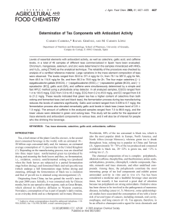 Determination of Tea Components with Antioxidant Activity