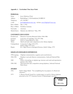 Appendix A Curriculum Vitae Joyce Poole PERSONAL Name