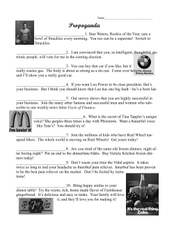 Propaganda Worksheet